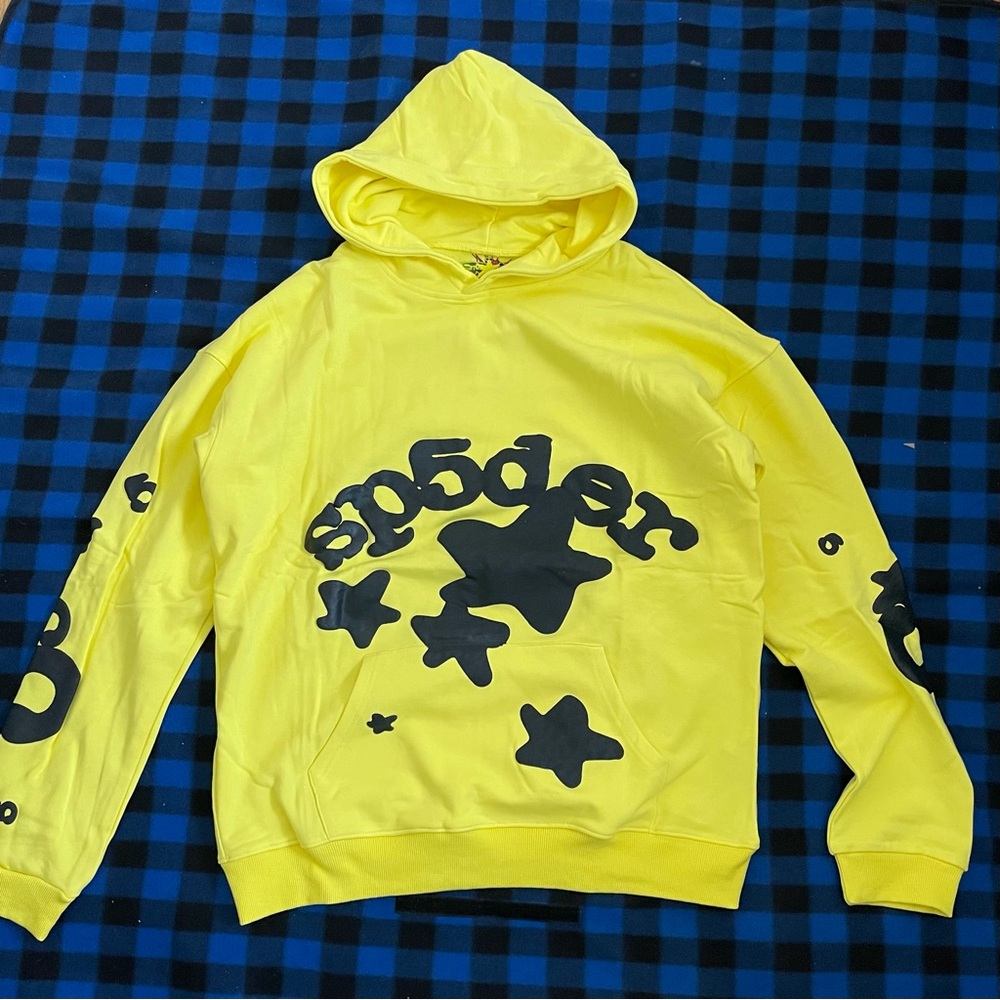 Yellow Sp5der Men's Hoodie